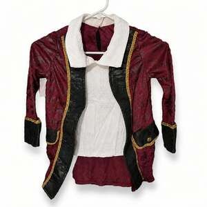 Pirate Costume Jacket Size Medium Red Black